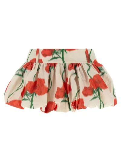 Kenzo Floral Taffeta Skirt In Multi