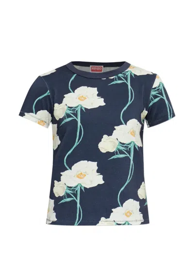 Kenzo Floral-print T-shirt In Multi