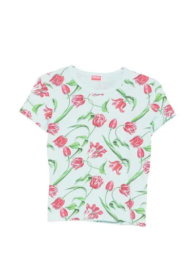 Kenzo Floral-print T-shirt In Multi