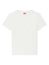 Kenzo Flower Appliqué T-shirt In White