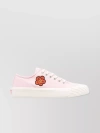 Kenzo Flower Embroidered Low Top Sneakers In Pink