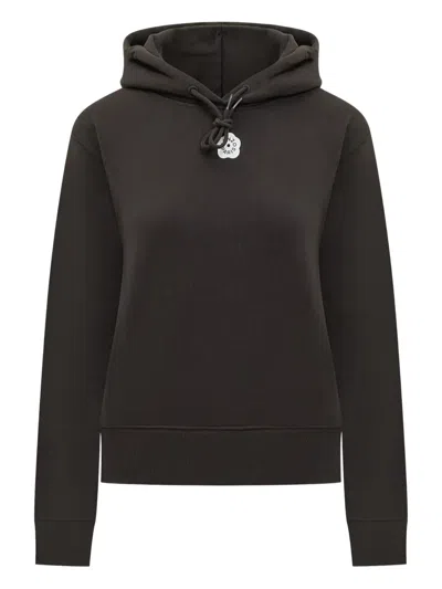 Kenzo Flower-logo Hoodie In Black