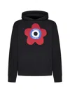 Kenzo Oversized Black Sweatshirt With Target Print In Black