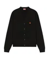 Kenzo V-neckline Cuffs And Hem In Ribbing In Black