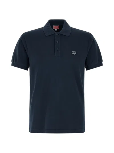 Kenzo Navy Blue Logo Embroidery Polo