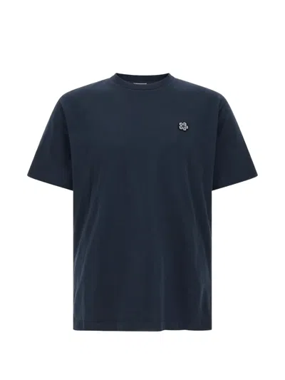 Kenzo Gots Boke Flower Embroidered Classic T-shirt In Blue