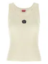 Kenzo Tank Top With Embroidery Boke Flower 2.0 In Neutral