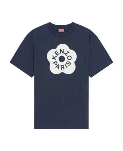 Kenzo Flower Printed T-shirt In Black