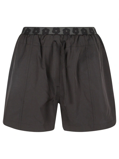Kenzo Flower Waist Shorts In Black