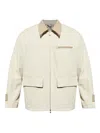 Kenzo Workwear Jacket In Cotton In Neutral