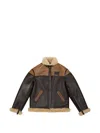 Kenzo Flying Boke Shearling Jacket In Multi