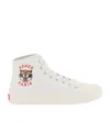 Kenzo Canvas High-top Sneakers In White