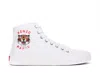 Kenzo Canvas High-top Sneakers In White