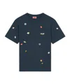 Kenzo Fruit Stickers Cotton T-shirt In Black