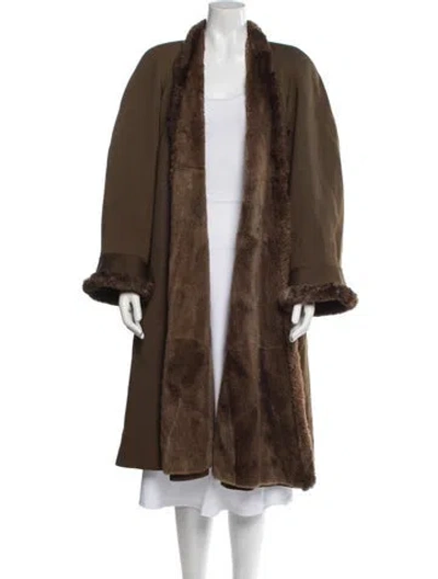 Pre-owned Kenzo Fur Coat In Brown