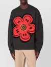 Kenzo Boke Flower Cotton Blend Sweater In Black