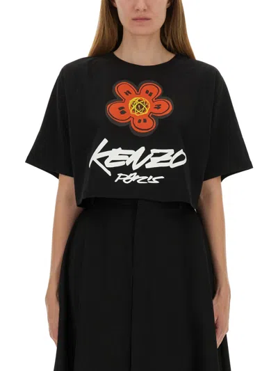 KENZO KENZO 'FUTURA' CROPPED T-SHIRT