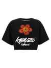 Kenzo Futura Cropped T-shirt In Black