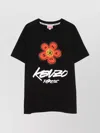 Kenzo Futura Graphic Print Boke Flower T-shirt In Black