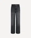 Kenzo Modern Straight Cut Denim Trousers In Gray