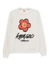 Kenzo Futura Logo Cotton Sweatshirt In White