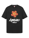 Kenzo Futura Logo Cotton T-shirt In Black