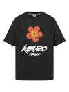 Kenzo Futura Logo Cotton T-shirt In Black