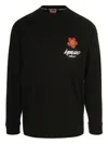 Kenzo Futura Logo Cotton T-shirt In Black