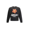 Kenzo Black Sweatshirt With Bold Graphic Design And Relaxed Fit