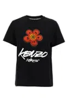Kenzo Futura Graphic Print Boke Flower T-shirt In Black