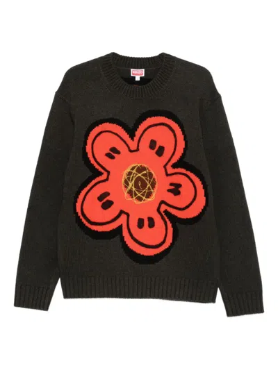Kenzo Futura Wool Crewneck Jumpers In Green
