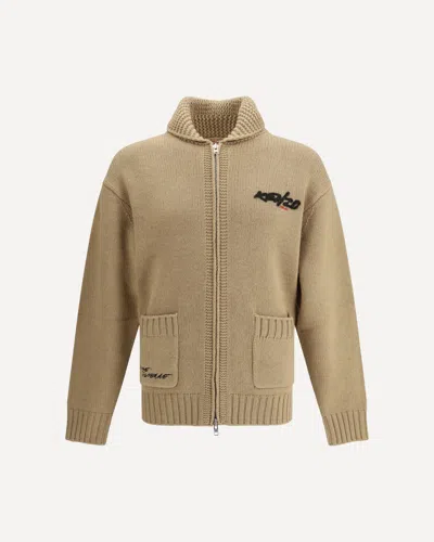 Kenzo Futura Zippered Cardigan In Neutral