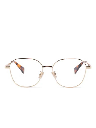 Kenzo Geometric-frame Glasses In Gold