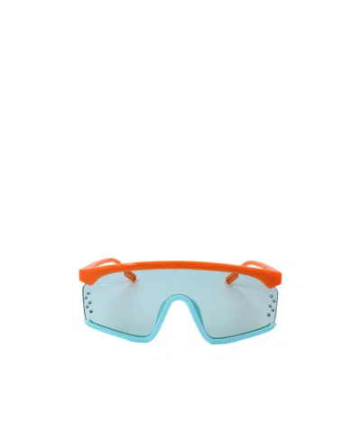 Kenzo Geometric Frame Sunglasses In Blue