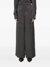 Kenzo Geometric-pattern Trousers In Gray
