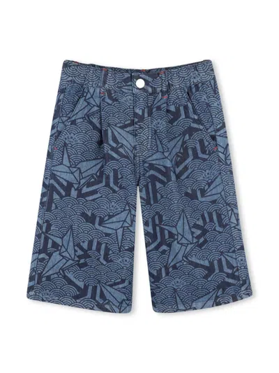 KENZO GEOMETRIC-PRINT BERMUDA SHORTS