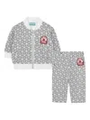 Kenzo Geometric-print Tracksuit Set In Gray