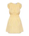 Kenzo Gingham Snakeskin-print A-line Dress In Nude