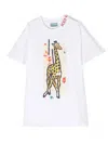 Kenzo Giraffe-print T-shirt Dress In White