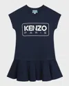 KENZO GIRL'S CLASSIC LOGO-PRINT DRESS