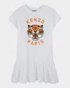 Kenzo Tiger-print Dress In White