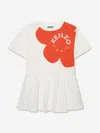 Kenzo Girls Boke Flower Jersey Dress In Ivory
