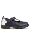 Kenzo Girls Boke Flower Leather Mary Janes In Blue