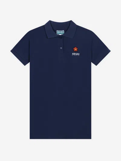 Kenzo Babies'  Girls Boke Flower Polo Dress In Blue