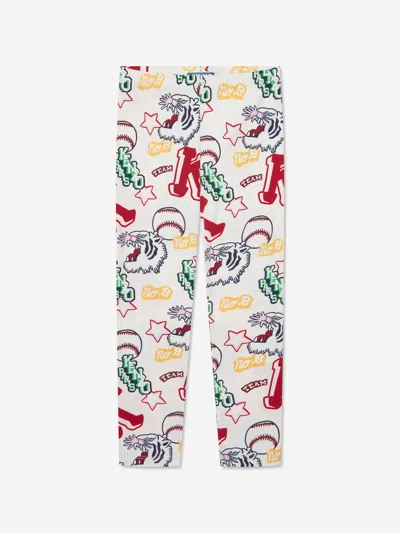 Kenzo Babies' Girls Club Leggings In Ivory
