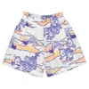 Kenzo Girls Cotton Poplin Graphic Print Shorts In White