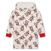 Kenzo Dragon-print Cotton Hooded Dress In White