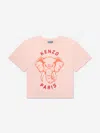 Kenzo Kids Teen Girls Pink Cotton Elephant T-shirt In Pink