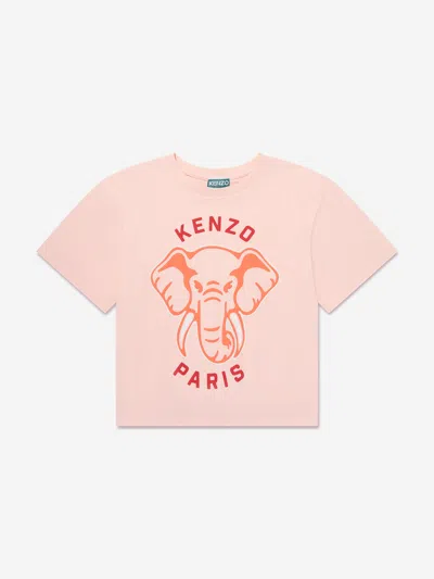 KENZO GIRLS ELEPHANT PRINT T-SHIRT