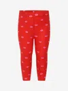 KENZO GIRLS EYES PRINT LEGGINGS 9 MTHS RED